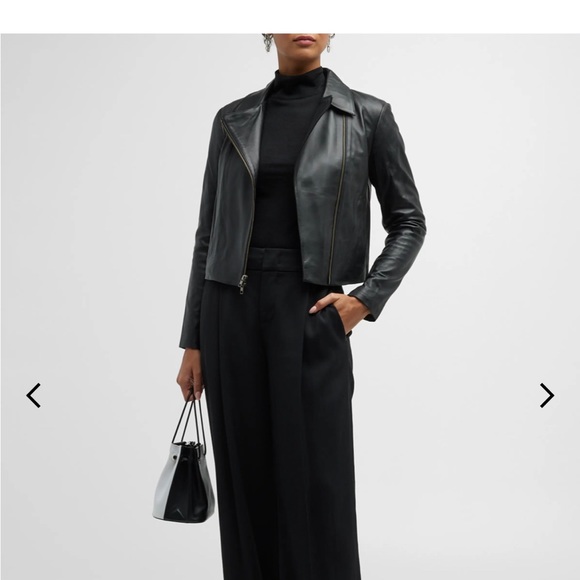 Vince Scuba Leather Jacket, Black, Medium - Picture 3 of 9